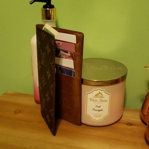 💎 Vintage LV Check Book Holder Slim Wallet
